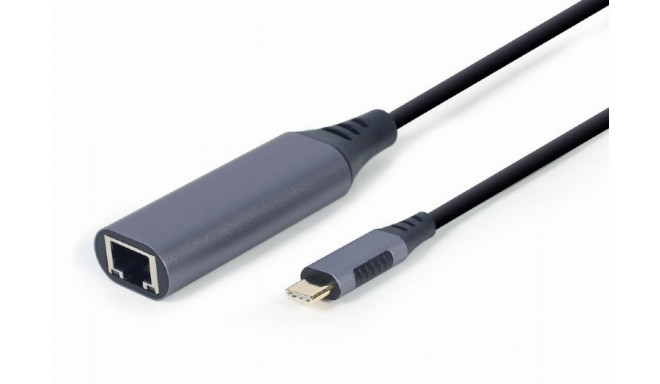 Gembird A-USB3C-LAN-01 notebook dock/port replicator USB 3.2 Gen 1 (3.1 Gen 1) Type-C Black, Grey