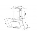Wall-mounted canopy MAAN Vertical P 2 50 310 m3/h, Satin