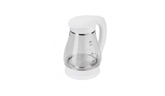 Adler AD 1274 B elektriline veekeetja 1.7 L valge, läbipaistev 2200 W