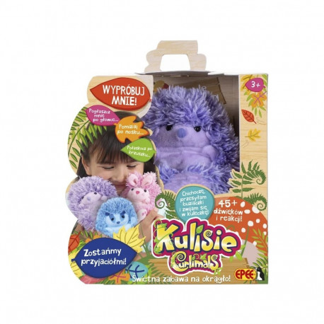 Interaktiivne fioletne siil pehme mänguasi