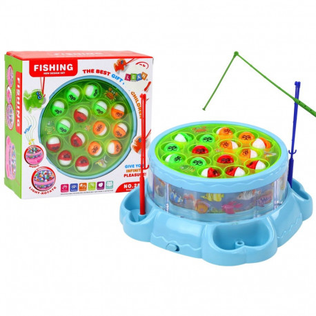 Gra Łowienie Rybek Wędki Światła Dźwięki Niebieska