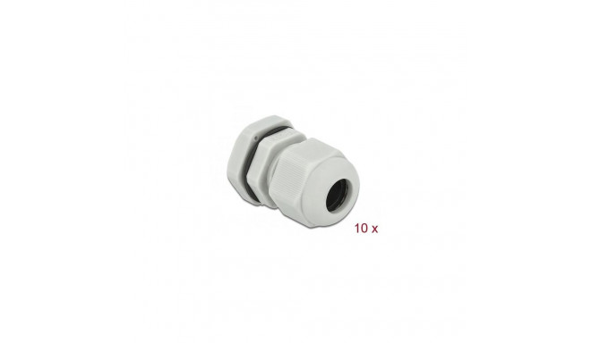 DeLOCK Cable Gland PG11 10 pieces grey