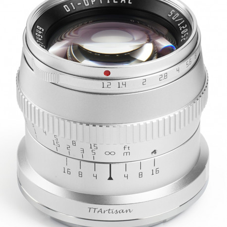 TTARTISAN 50mm f/1,2 - Fuji X, silber (APS-C)