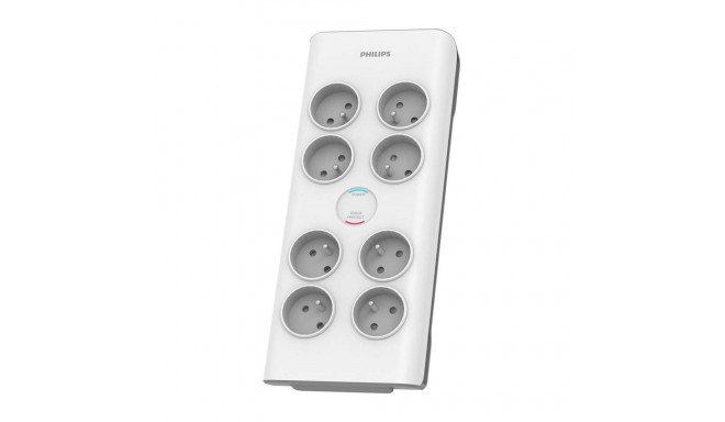 The Philips SPN7080WA/60 is an 8-outlet surge protector designed to protect sensiti