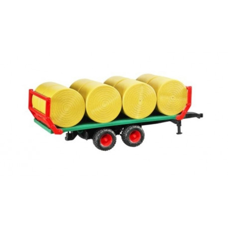 les
Full Title: Bruder Bale Transport Trailer with 8 Round Bales
