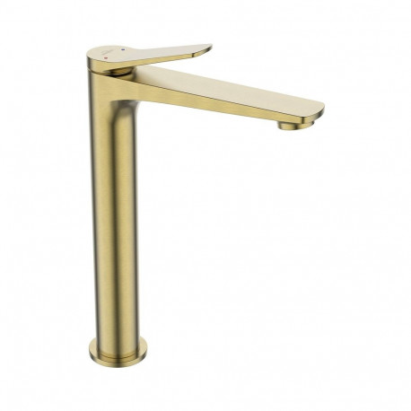 HIGH WASHBASIN MIXER NESTOS BRUSHED GOLD