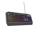 Trust GXT 836 Evocx mänguklaviatuur USB QWERTY US inglise must (24722)