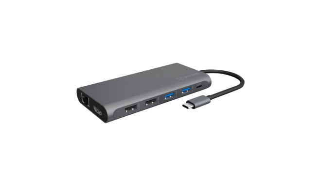 Raidsonic 12-ühes USB Type-C dokk PD 100W BOX IB-DK4050-CPD dokk Ethernet LAN (RJ-45) port 1 USB 3.0