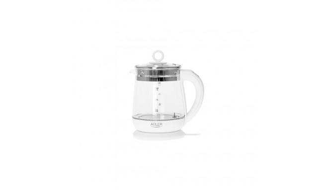 Adler | Kettle | AD 1299 | Electric | 2200 W | 1.5 L | Glass/Stainless steel | 360° rotational base 