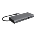 Raidsonic 12-ühes USB Type-C dokk PD 100W BOX IB-DK4050-CPD dokk Ethernet LAN (RJ-45) port 1 USB 3.0
