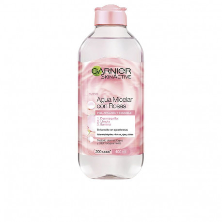 GARNIER SKINACTIVE agua micelar con rosas piel apagada-sensible 400 ml
