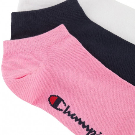 Skarpety Champion 3pk Sneaker Socks różowe, czarne, białe  U20100 PS009 39-42