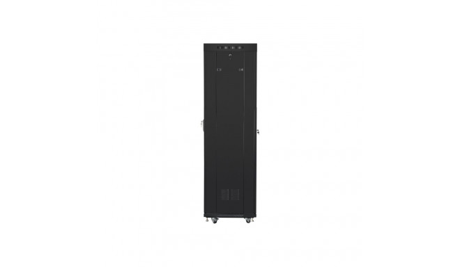 LANBERG vabaltseisev 19-tolline kapp 42U 600x600 klaasuks LCD flat pack must