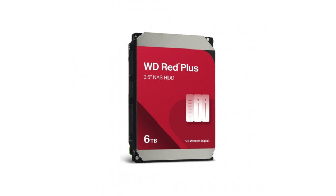 WD Red Plus 6TB SATA 6Gb/s 3.5-tolline 258MB vahemäluga sisemine kõvaketas Bulk
