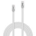 0.3m Cat.6 U/UTP Flat Network Cable, White RJ45, M/M, 250MHz, copper, 32AWG