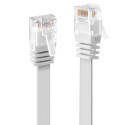 0.3m Cat.6 U/UTP Flat Network Cable, White RJ45, M/M, 250MHz, copper, 32AWG