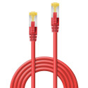 20m RJ45 S/FTP LSZH Cable, Red Cat.6A Plug, Cat.7 raw cable
