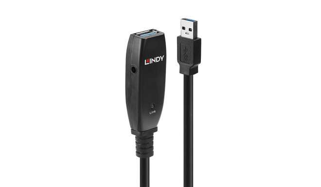 USB Extender - LINDY USB 3.0 Active Extender, 5 Gbps, Type A M/F, 15 m, Black