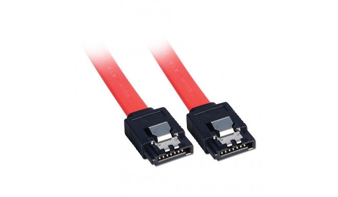 SATA Cable - LINDY Internal SATA Cable, 2x7 Pin Locking Type, 0.5 m, Black