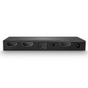 2 Port HDMI 18G Splitter with Audio & Downscaling Distribute HDMI® 18G signals across 2 displays whi
