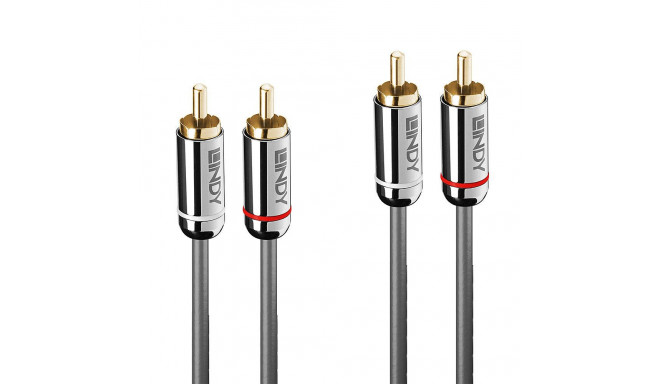 Audio Cable - Cromo 1m M/M Dual Phono, Brass Connectors, Gold Plated Pins