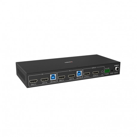 KVM Switch - LINDY Dual Head HDMI 4K60 USB 3.0 KVM Switch with Remote Control