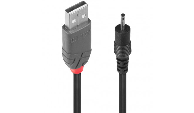 USB Cable - LINDY USB 2.0 Type A to 2.5 mm DC Cable, 1.5 m, Black