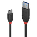 USB Cable - LINDY Black Line USB 3.2 Type A to C Cable M/M, 10Gbps, 1 m, Black