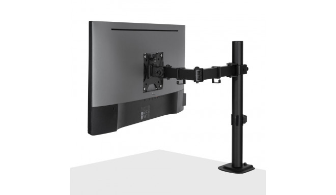 Monitor Holder - LINDY Single Adjustable Display Mount, Screen Holder 13-32", 8kg, Black