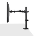 Single Adjustable Display Mount - Black Mounts a single display to a work station