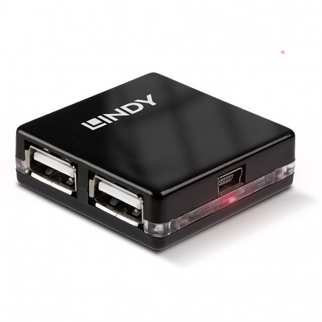 USB Hub - LINDY 4 Ports USB 2.0 Mini Hub 480Mbps