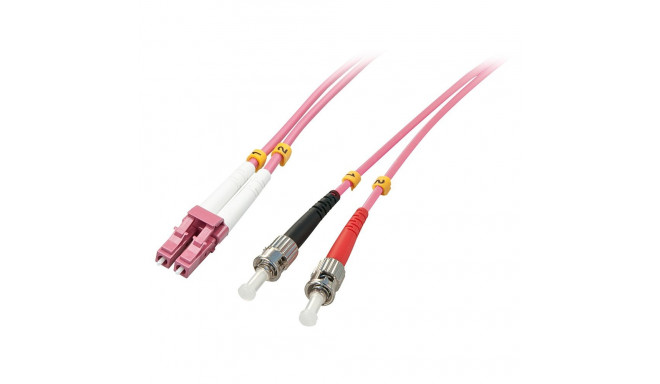 Fiber Optic Cable - LINDY Fibre Optic Cable LC/ST OM4, 50/125µm, 2 m, Pink