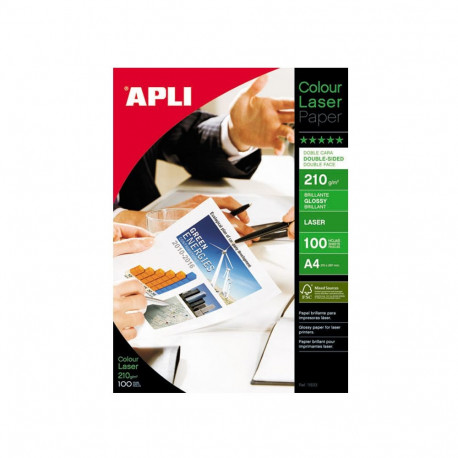 Fotopaber Apli, A4/210g läikiv 100 lehte, värvilaserprinterile    3Re