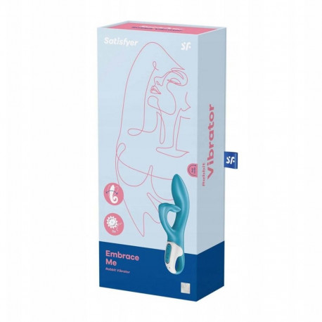 Satisfyer jänes-vibraator Embrace Me, turkiissinine
