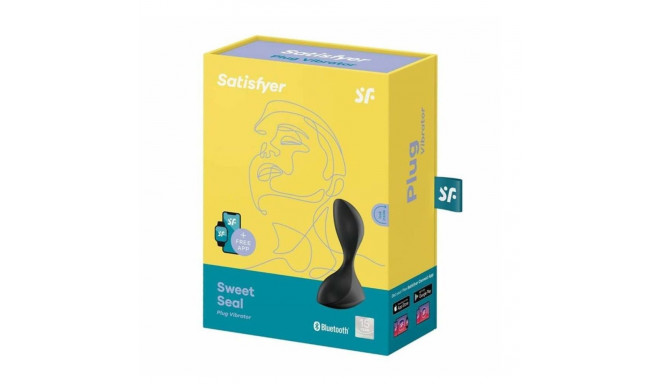 SATISFYER SWEET SEAL PLUG VIBRATOR NEGRO NEGRO CON APP 1UN