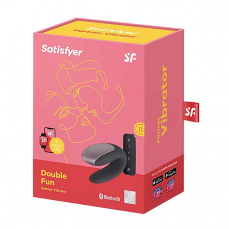 Satisfyer paaride vibraator Double Fun Bluetooth, must