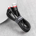 Baseus cable USB - USB-C 3A 1m, red/black