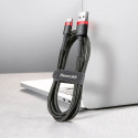 Baseus cable USB - USB-C 3A 1m, red/black