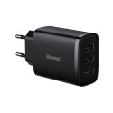 Baseus wall charger Compact 3 x USB black 17w