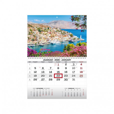 Wall calendar MONO Estonian-English no. 14 2911050014