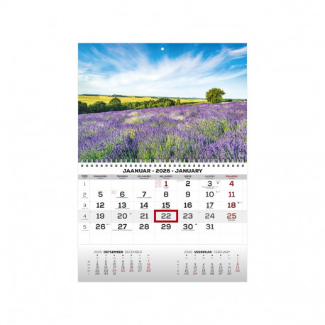 Wall calendar MONO Estonian-English no. 13 2911050013