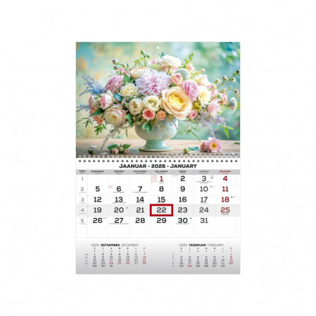 Wall calendar MONO Estonian-English no. 17 2911050017