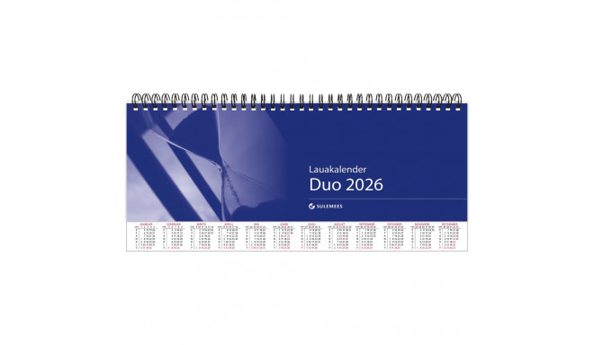Desk calendar DUO, open for 2 weeks at a time, spiral bound 00305
