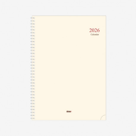 Raamatkalender A4 Senator Spiral  päeva sisu, plastkaantega, spiraalköide 2026a.