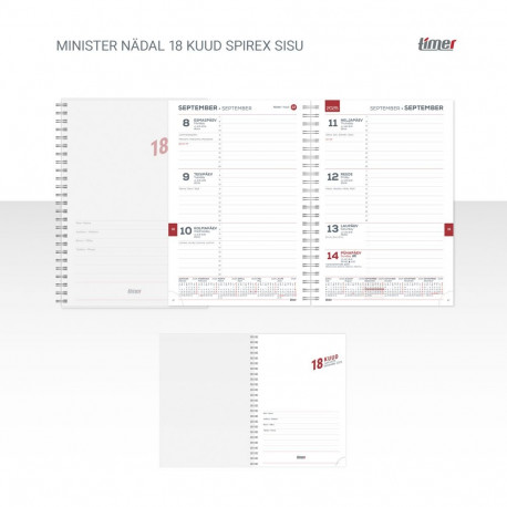 Kalendrisisu Minister nädal H 18 kuud alates  juuli 2025a SpirEx