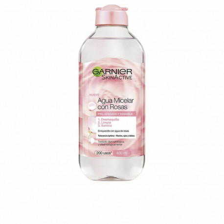 Make Up Remover Micellar Water Garnier Skinactive Agua Rosas 400 ml Rose water