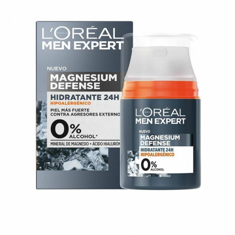 Niisutav Näokreem L'Oreal Make Up Men Expert Magnesium Defense 24 tundi 50 ml