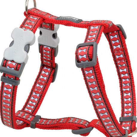 Dog Harness Red Dingo Red Bone Reflective 30-48 cm
