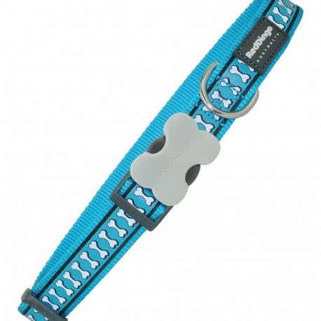 Koera kaelarihm Red Dingo Peegeldav Luud Türkiissinine (2,5 x 41-63 cm)