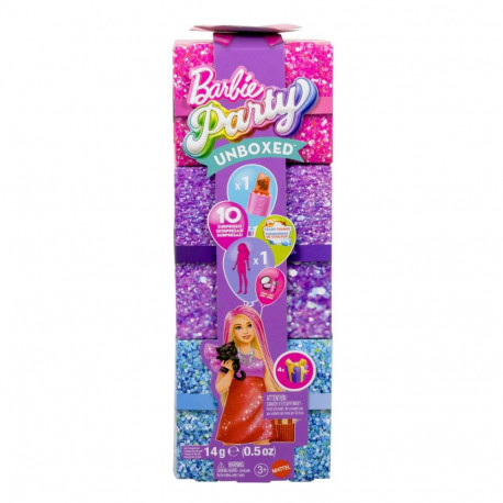 Barbie® Party Unboxed Reveal Glamuuripeo nukk punases kleidis